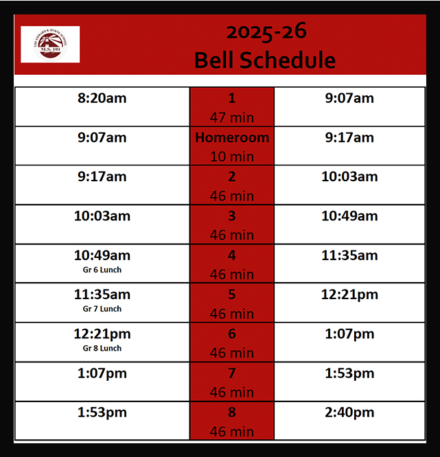 Bell Schedule